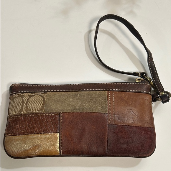 Coach Patchwork Leather Wristlet - Picture 4 of 11